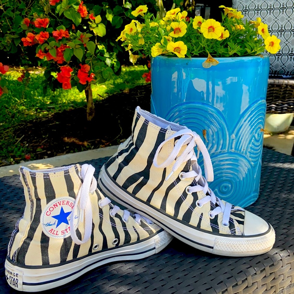 Rare Zebra Converse high tops
